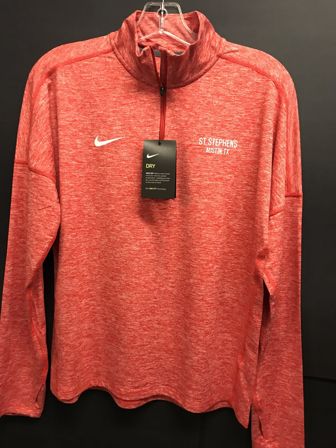 NIKE WOM 1/4 ZIP RED