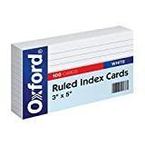 INDEX CARDS 3x5 RULED 100 CT