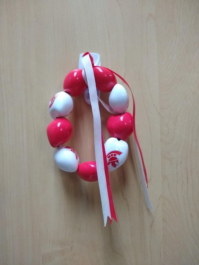 KUKUI NUT BRACELET RED/WHITE