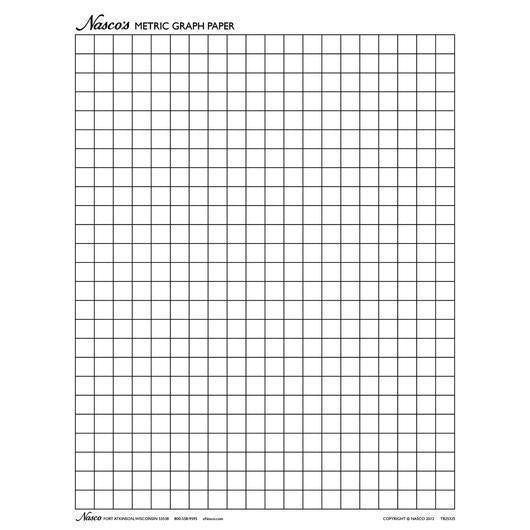 GRAPH PAPER METRIC NASCO