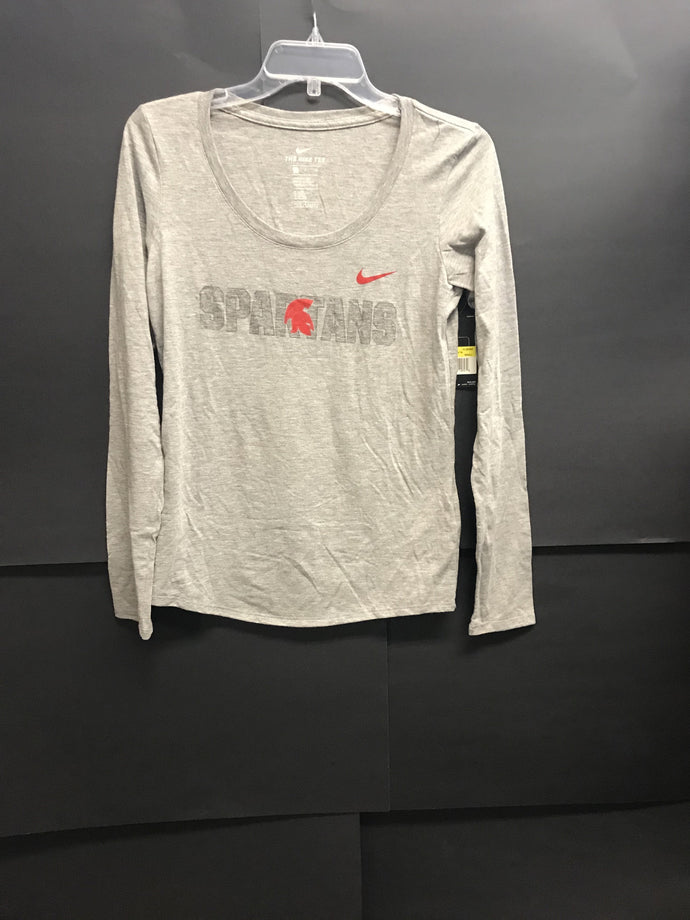 NIKE T WOM SCOOP LONG SLEEVE GRAY