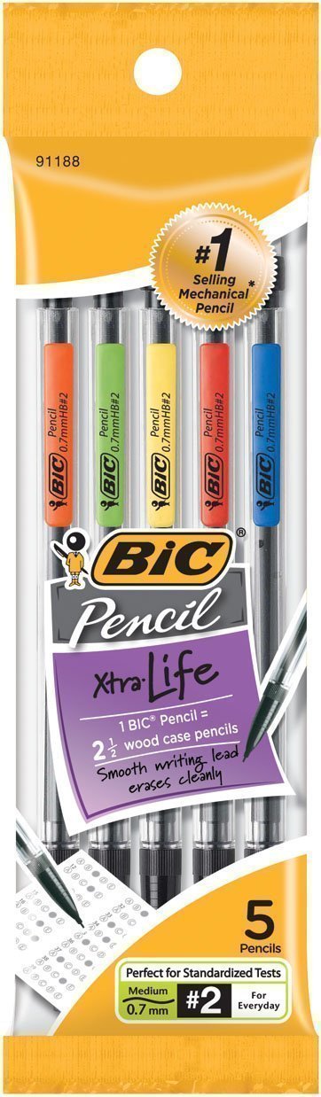 PENCIL BIC 5 PK 0.7